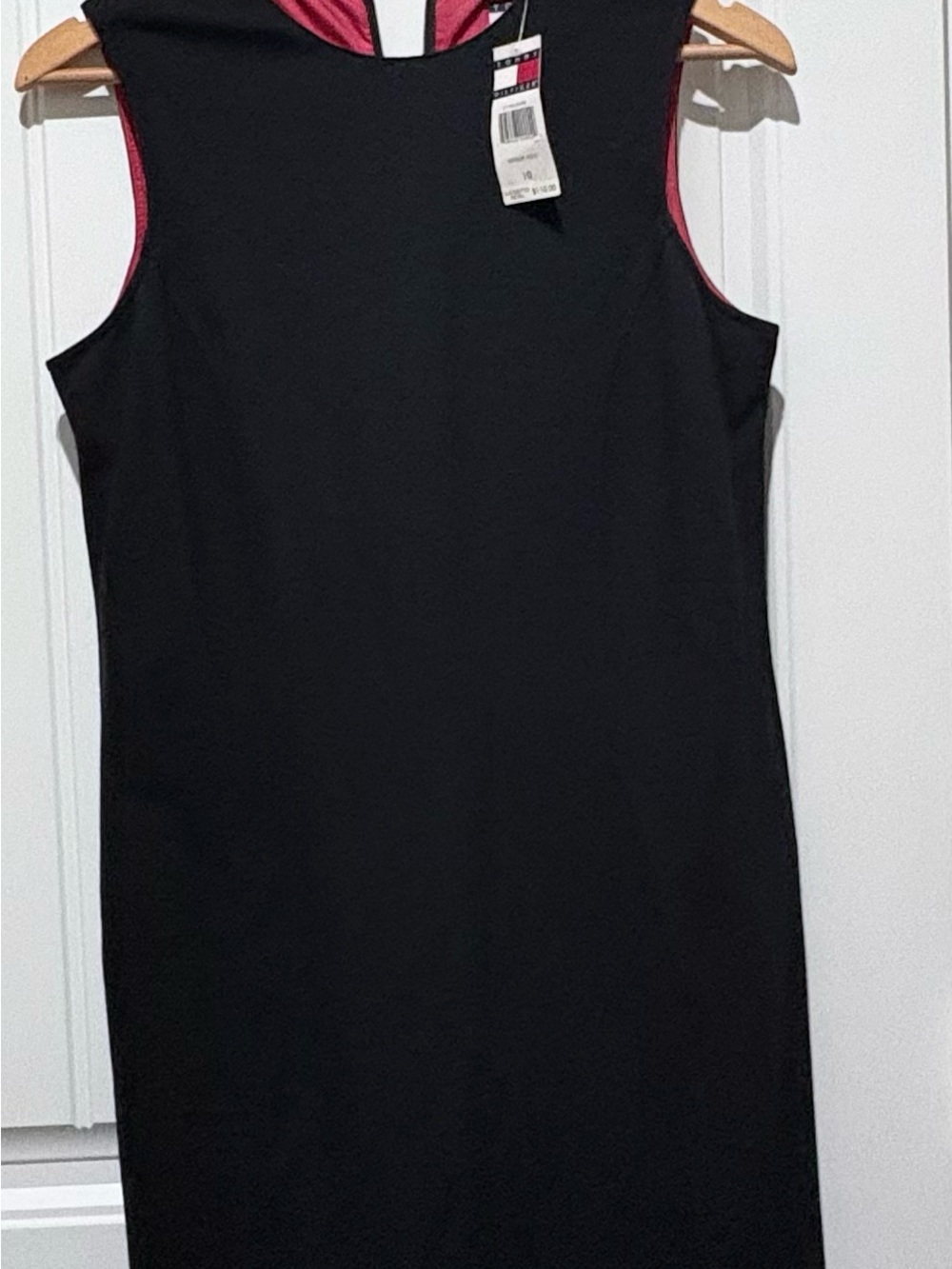 NWT Tommy Hilfiger Black Heavy Knit Sleeveless Shift Dress Size 10